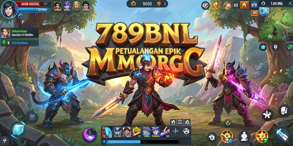 Gameplay seru 789BNL dalam dunia MMORPG yang luas.