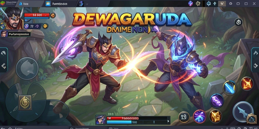 Gameplay seru DEWAGARUDA dalam pertempuran MOBA.