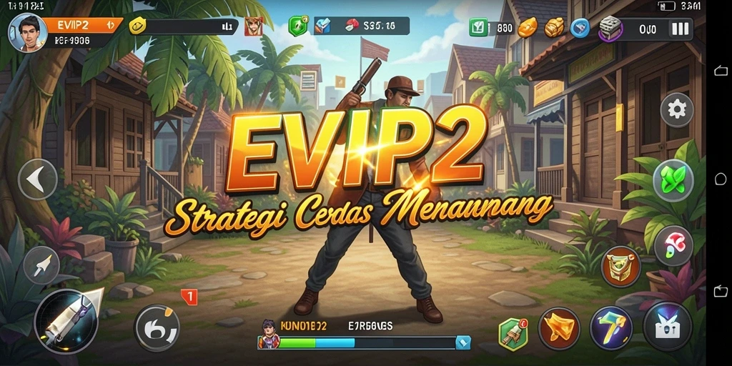 Tampilan gameplay strategis EVIP2 dengan elemen taktis yang menarik.