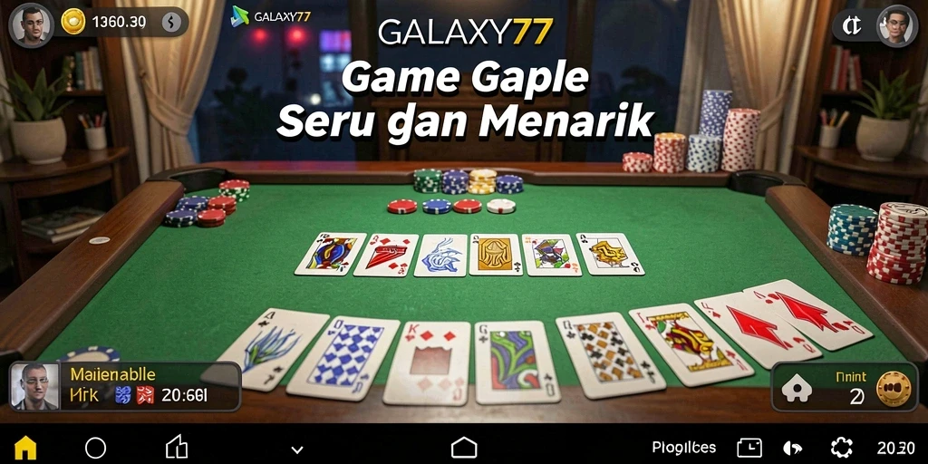Tampilan gaming Gaple yang menarik dan interaktif di GALAXY77.