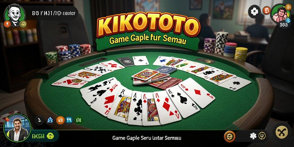 Screenshot gameplay KIKOTOTO menampilkan aksi seru permainan Gaple.
