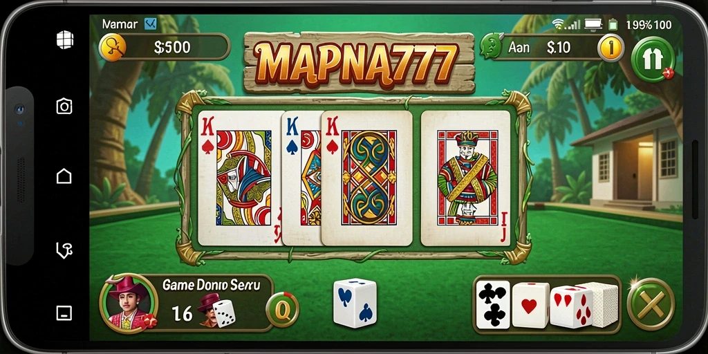 Tangkapan layar gameplay seru dari MAPNA777 yang menampilkan aksi domino.