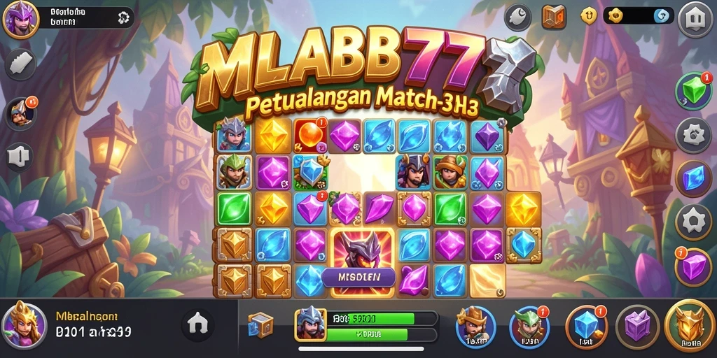 Gameplay seru dari MLBB777 dengan berbagai item untuk dicocokkan.