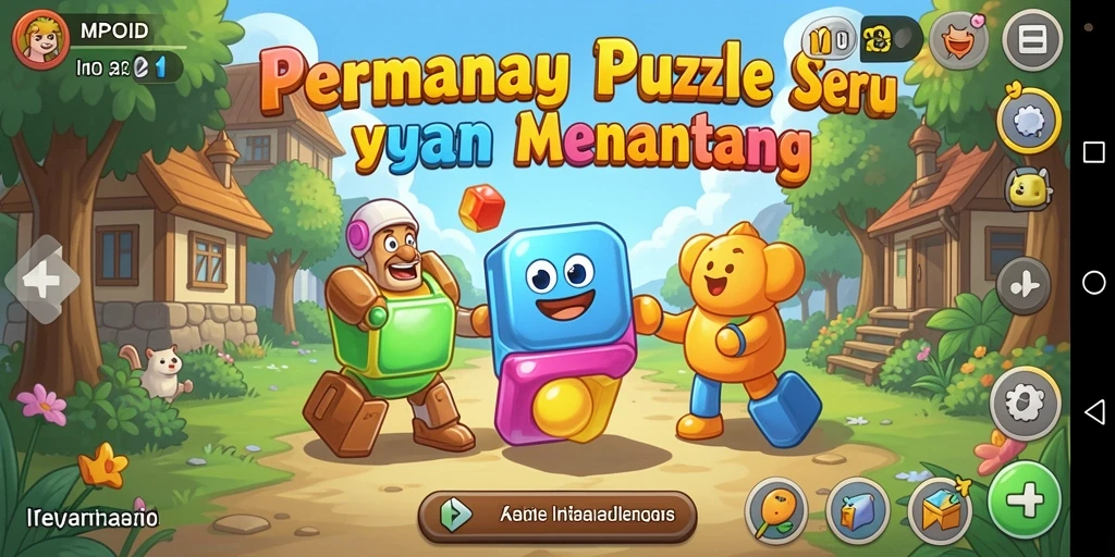 Screenshot MPOID menampilkan gameplay menyenangkan dengan berbagai tantangan teka-teki.