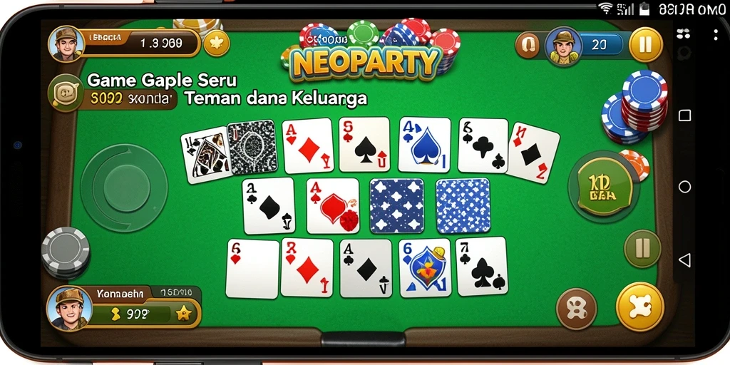 Screenshot gameplay Gaple yang seru di NEOPARTY.