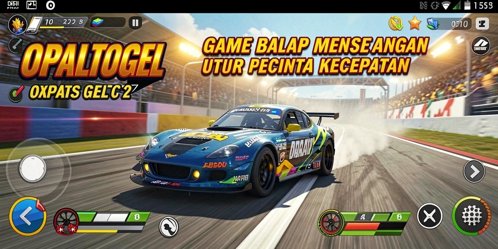 Screenshot OPALTOGEL menampilkan aksi balap yang mendebarkan dan grafis menawan.