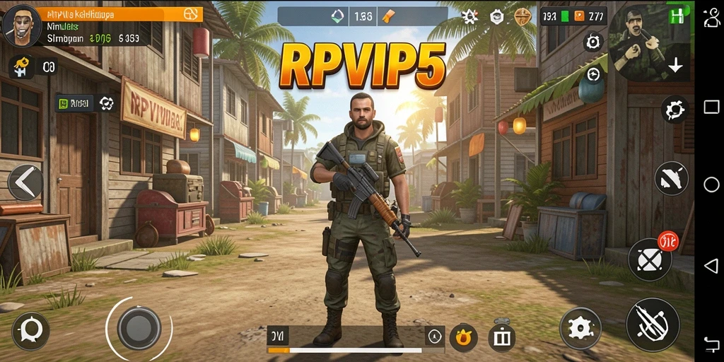 Tampilan gameplay menarik dari RPVIP5 dengan berbagai karakter yang berinteraksi.