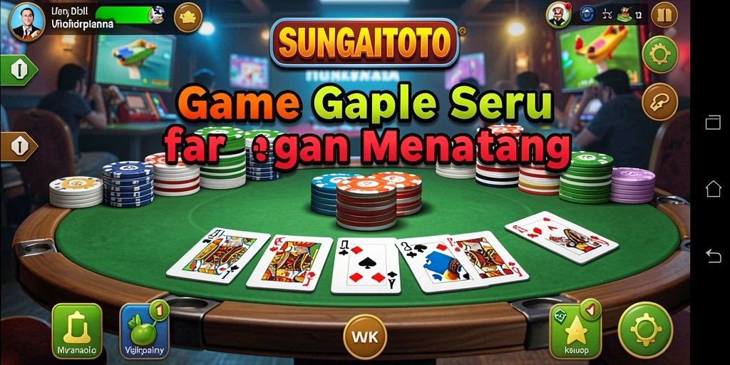 Tampilan gameplay Gaple yang menarik dalam SUNGAITOTO.