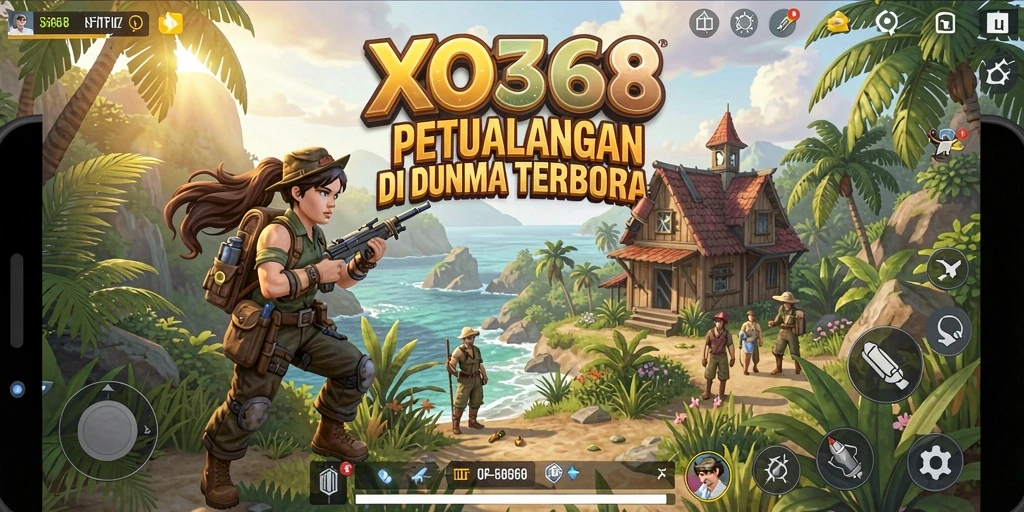 Screenshot gameplay XO368 menampilkan petualangan seru di dunia terbuka.