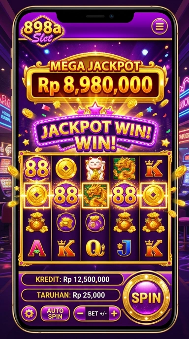 Screenshot aplikasi 898a menunjukkan fitur unggulan.